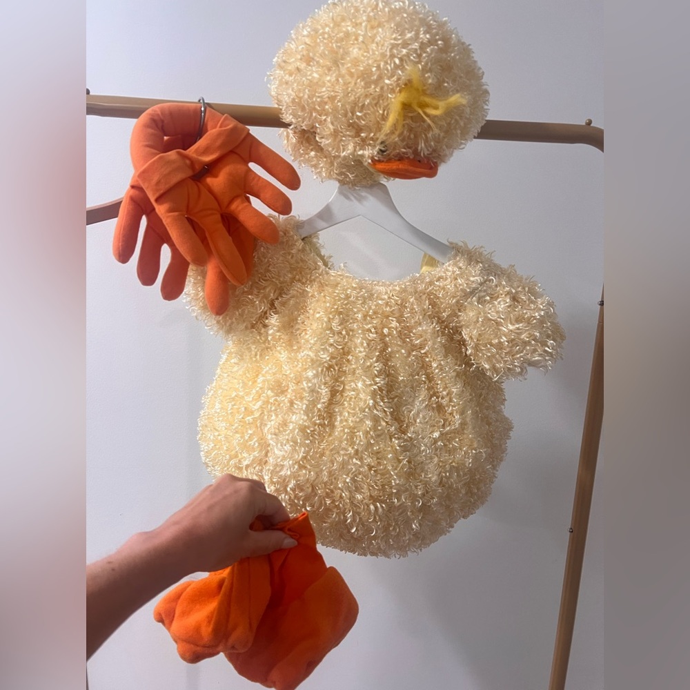 The Children's Place Fluffy Duck Costume - Cream and Orange
